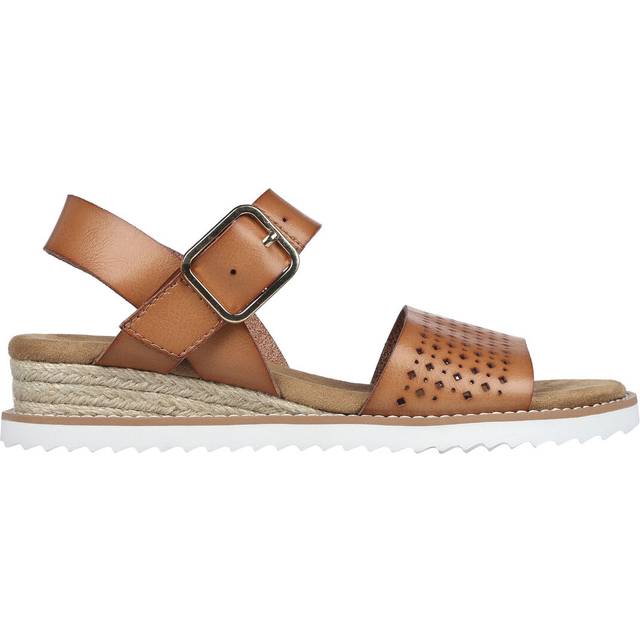 Skechers Dam öken kiss-Sunny stil vegansk perforerad fjärdedelssandaler sandaler, bagage, 37 EU, Bagage, 37 EU