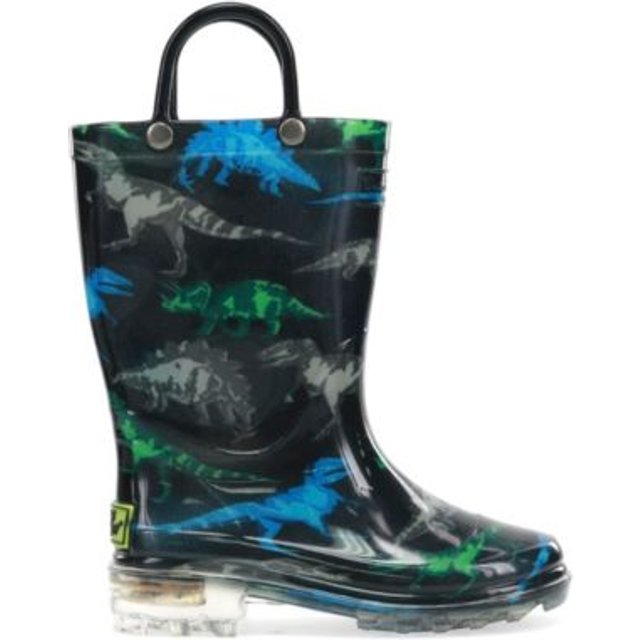 Dinosaur Friends Lighted Rain Boot  Black  6