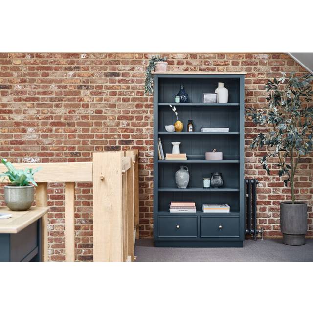 Solid Oak & Painted Bookcases - Tall Bookcase - Richmond Range - Oak Furnitureland
