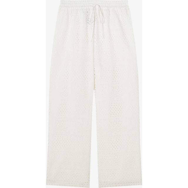 LK Bennett Womens Edie Trousers,White - Size 10 UK