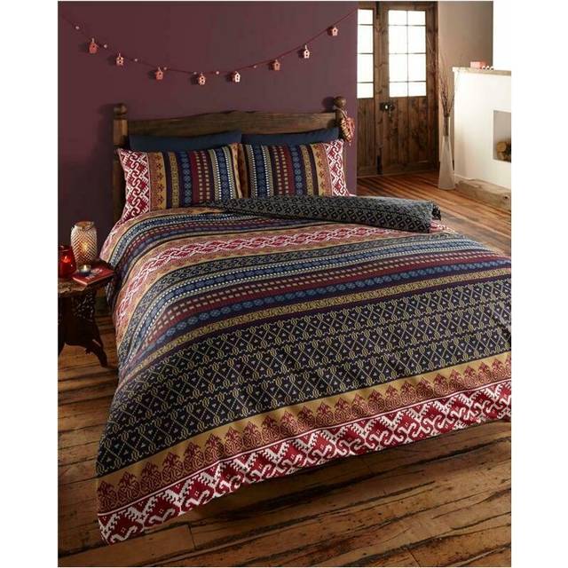 (Super King) Moroccan style duvet cover sets aztec geometric boho ethnic bedding