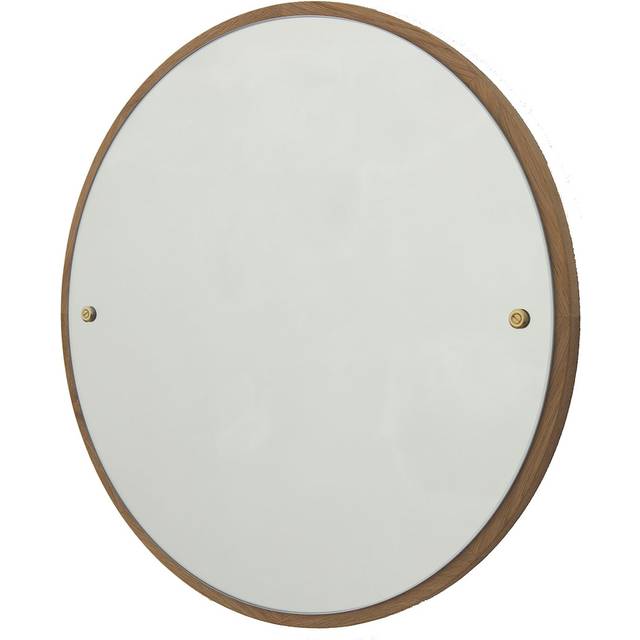 Circle Mirror L, Oak/Brass