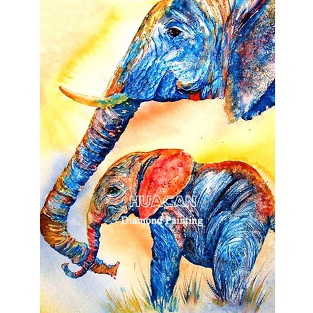 5d Diamond Painting Full Drill Animal Diamond Embroidery Elephant Decorations For Home 20X30CM