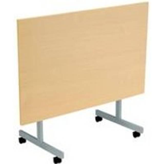 Tc One Eighty Tilting Table 1200 x 800 Silver Legs Oak Rectangular Top - oak