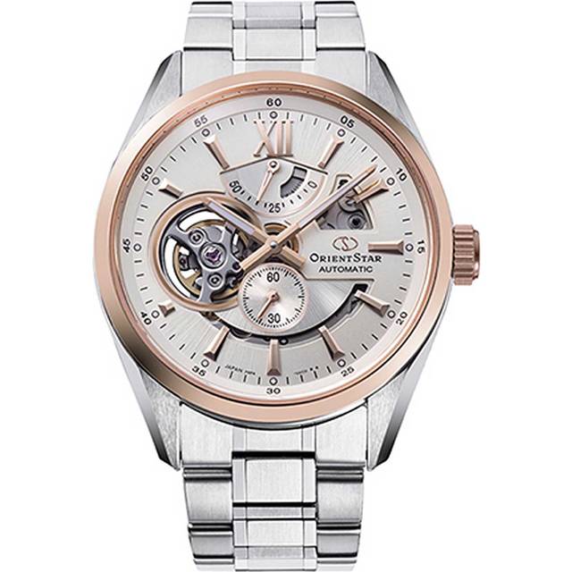 Orient Star Contemporary Stainless Steel Skeleton Ivory Dial Automatic RE-AV0123G 100M Men's Watch