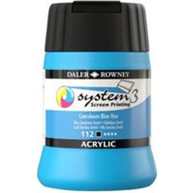 Daler Rowney System 3 Screen Printing Acrylic 250ml Coeruleum Blue (Hue)