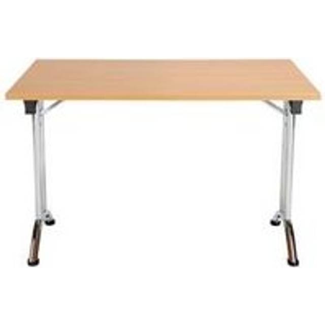 Allegro Folding Table 1200x800 Chrome Frame Beech top OUFT1280CRBE2