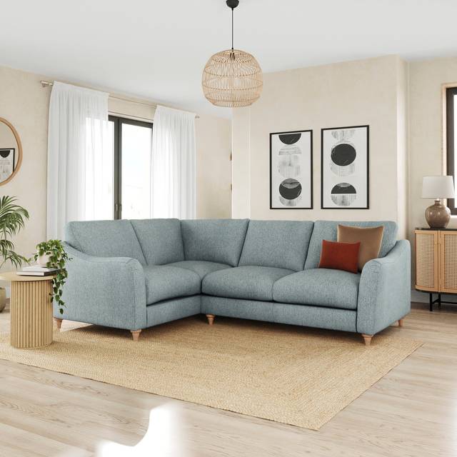 Hattie Cosy Weave Corner Unit Sofa - Cosy Weave Teal