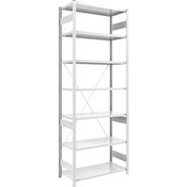 eurokraft pro shelf unit height 3000 mm, shelf unit height 3000 mm, standard shelf unit, shelf WxD 1000 x 600 mm - light grey