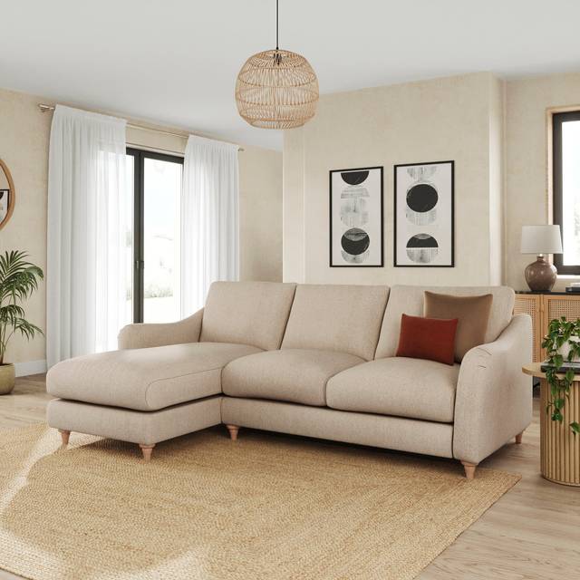 Hattie Cosy Weave Corner Chaise Sofa - Cosy Weave Natural