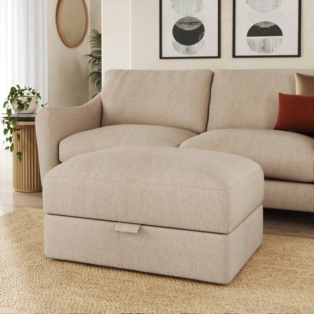 Hattie Cosy Weave Storage Footstool - Cosy Weave Natural