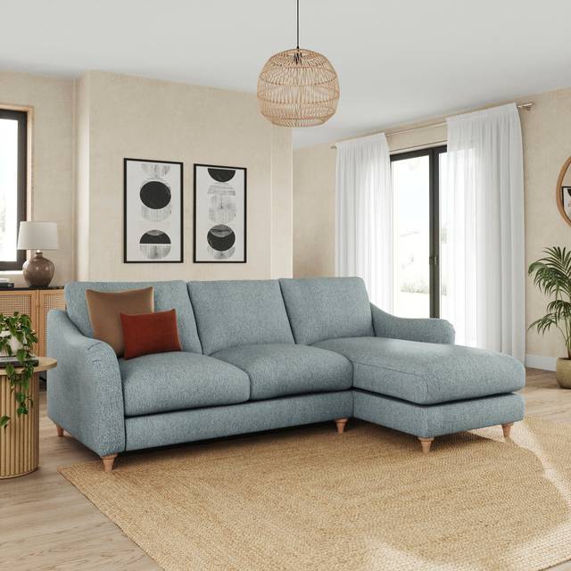 Hattie Cosy Weave Corner Chaise Sofa - Cosy Weave Teal