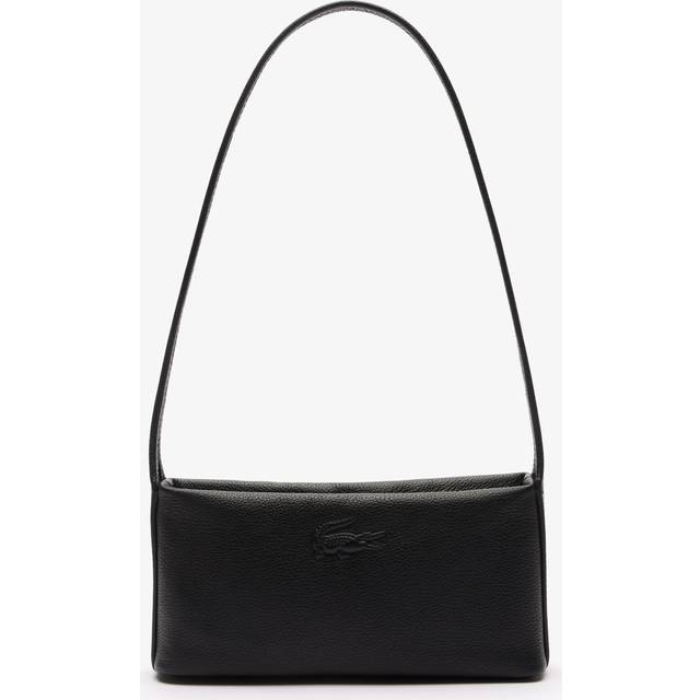 Lacoste Small City Court Grain Leather Hobo Bag Size One size Black