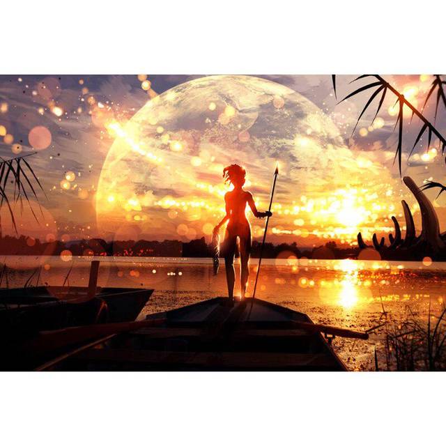 Diamond Painting Greet The Dawn DIY Diamond Embroidery Gift Embroidery Handicrafts Diamond Wall Art 20X30CM