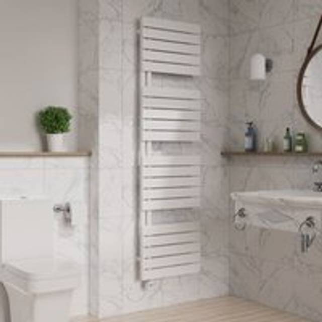 Touch Screen Electric Flat Towel Rail 1800x500mm White