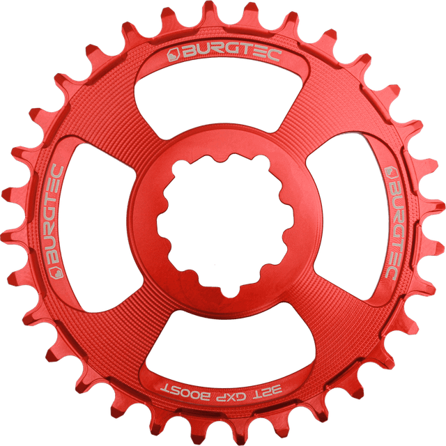 Burgtec SRAM Boost 3mm Offset Thick Thin Chainring Red