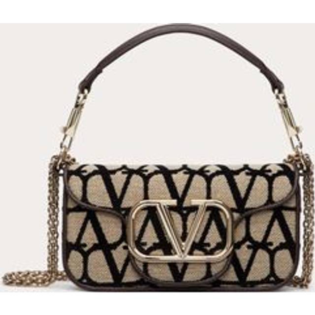 Valentino Vlogo Loco Small Toile Iconographe Canvas & Leather Shoulder Bag