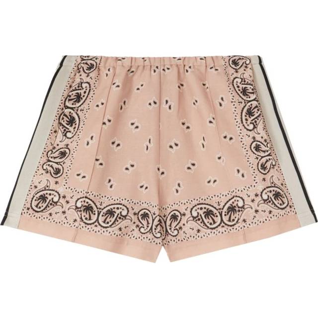 Palm Angels Women's Linen Blend Shorts in Printed | Size Small | PWCB047S24FAB001 Color 3003 (S)