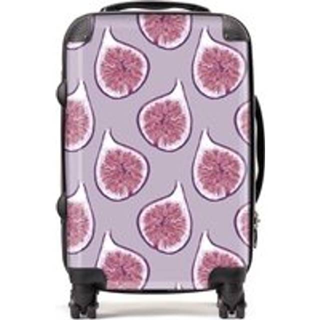 Modern Fig Pattern Suitcase - Purple - Cabin