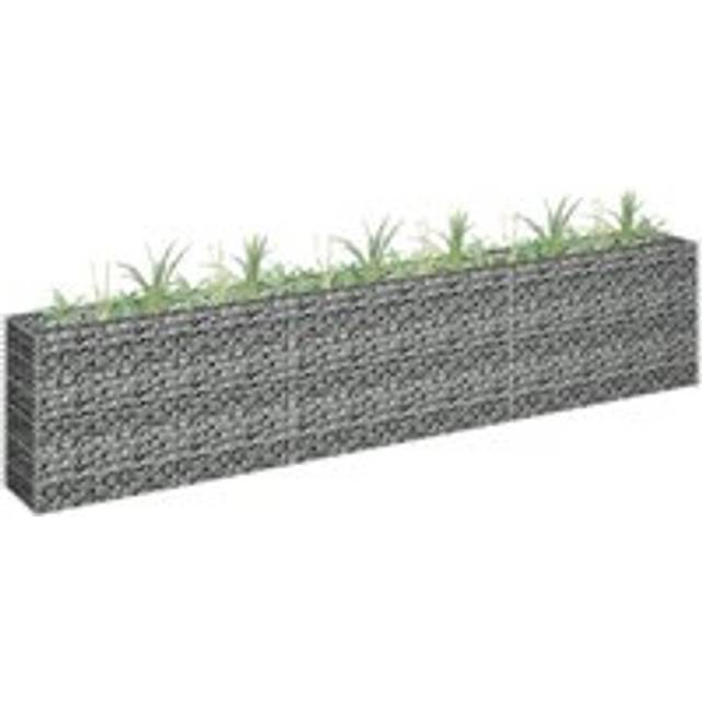 Gabion Raised Bed Galvanised Steel 270x30x60 cm - Silver - One Size