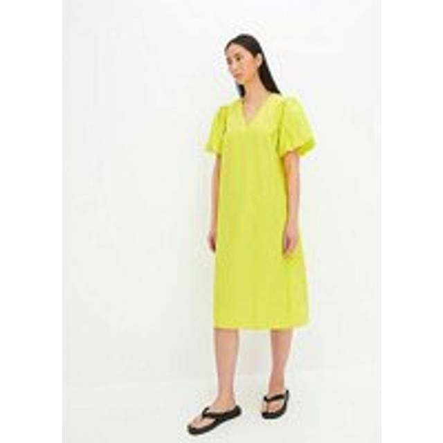 bonprix Kaftan Short Puff Sleeve Midi Dress - Lime
