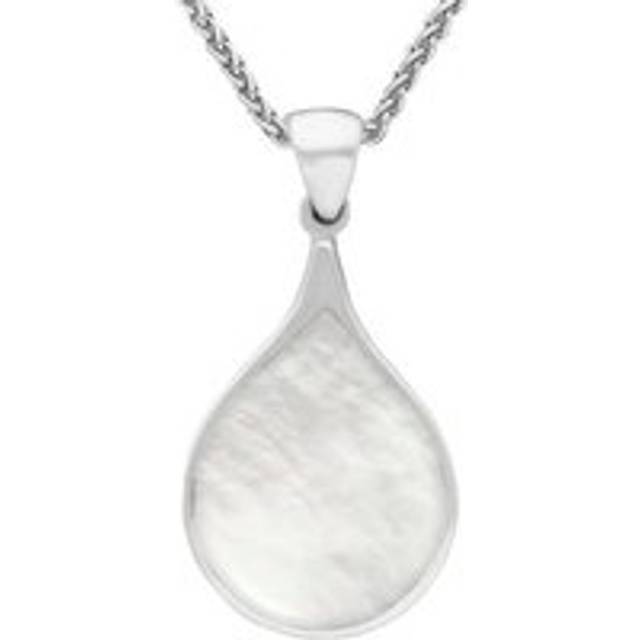 Sterling Silver Mother of Pearl Balloon Shaped Necklace