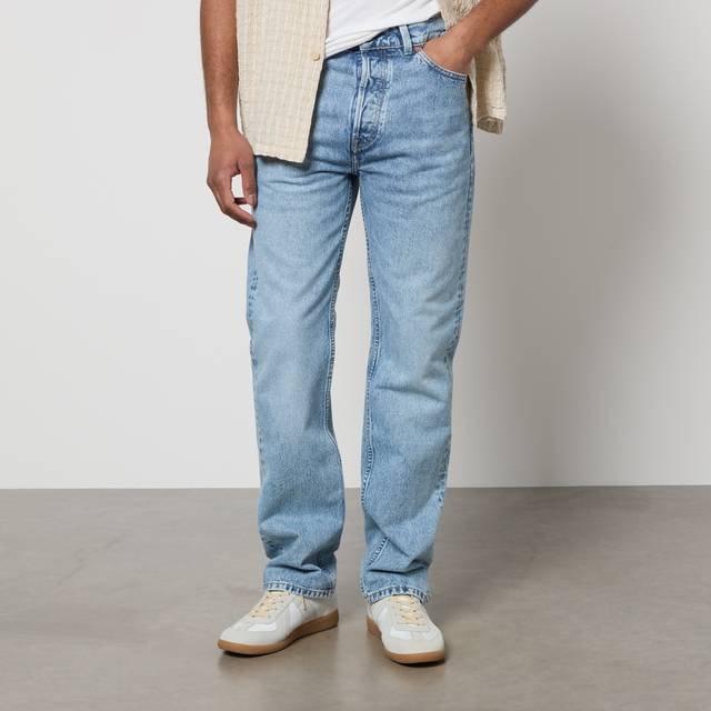 Our Legacy, Jeans, Herr, W30, Bomull, Straight-Leg Jeans med Kontrastsömmar - blue (W30)