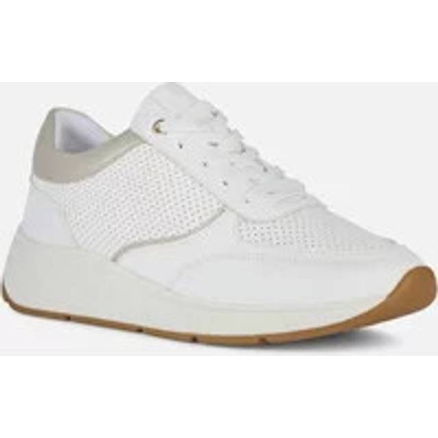 Geox Womens/Ladies Cristael Trainers 4 UK vit/gyllene