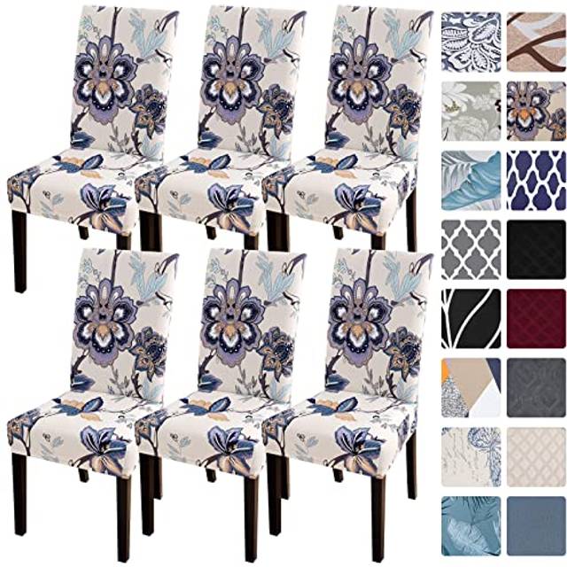 SearchI Fit Stretch Removable Washable Short Dining Chair Covers Slipcover Protector  Spandex Fabric Chair Cover for Dining Room  Hotel  Ceremony