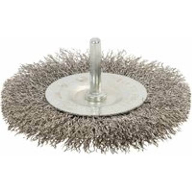 100mm Rotary Stainless Steel Wire Flat Brush 6mm Power Drill Shank Chuck Metal