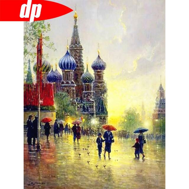 Diamond Painting Scenic Diamond Embroidery Rhinestones Landscape Pictures By Numbers Home Decoration 20X30CM