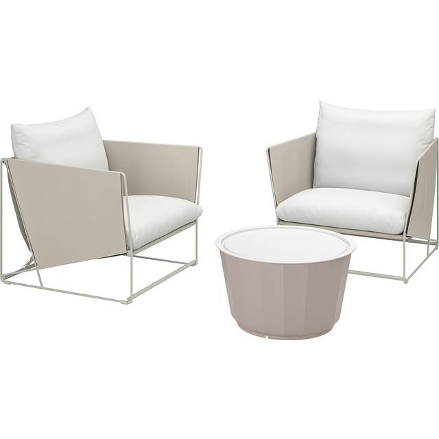 HAVSTEN / LÅGASKÄR 2-sits möbelgrupp, utomhus, beige/beige