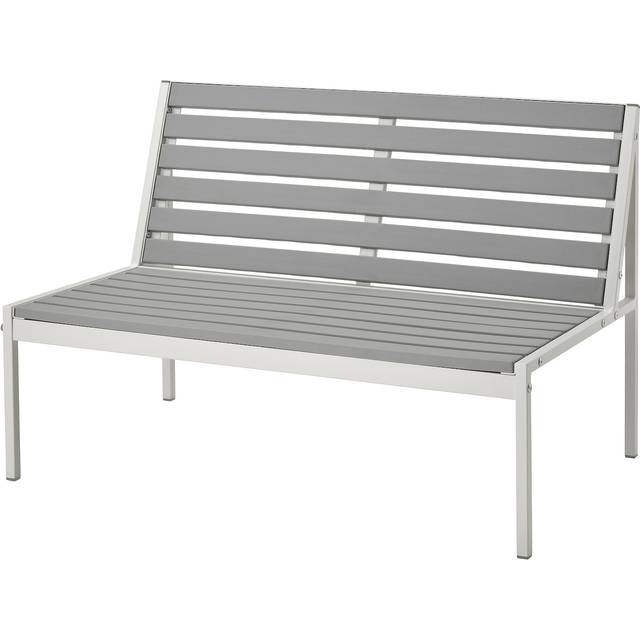 JOLPEN 2-sits soffa, utomhus, vit/grå, 100x59x67 cm