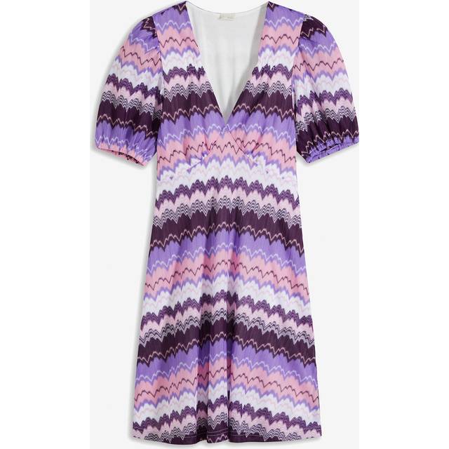 bonprix Patterned A-Line Dress - Purple Multi