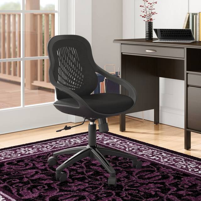 Carlo Mid-Back Mesh Executive Chair - Black (56cm W X 48cm D)