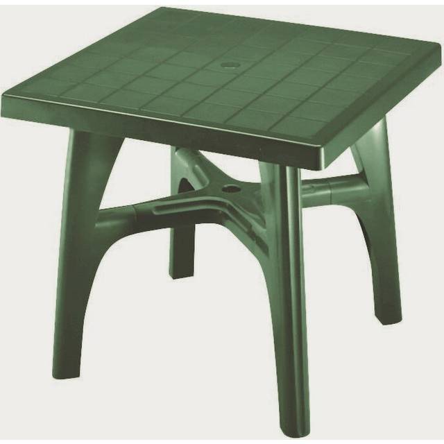 Minnesota Plastic Dining Table - Forest Green (73cm H X 80cm W X 80cm L)