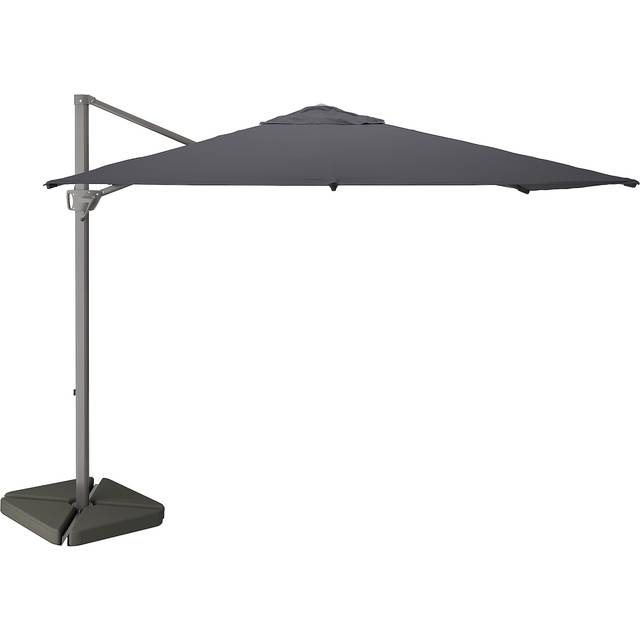 SEGLARÖ parasol, frihängande med fot, antracit/Hjältön grå, 330x240 cm