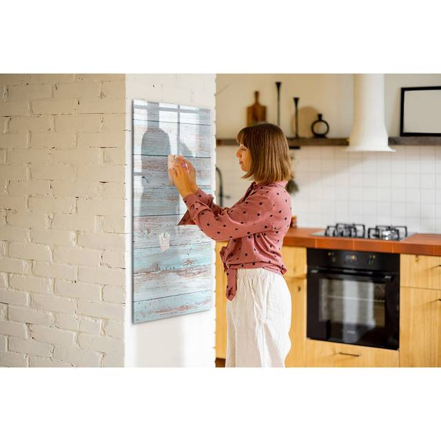 Pastel Boards Magnetic Wall Mounted Dry Erase Board - Blue;Brown (120cm H X 60cm W X 2cm D)
