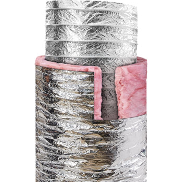 Vevor 152.4mmx7.6m insulated flexible duct dryer vent hose hvac ventilation r-6