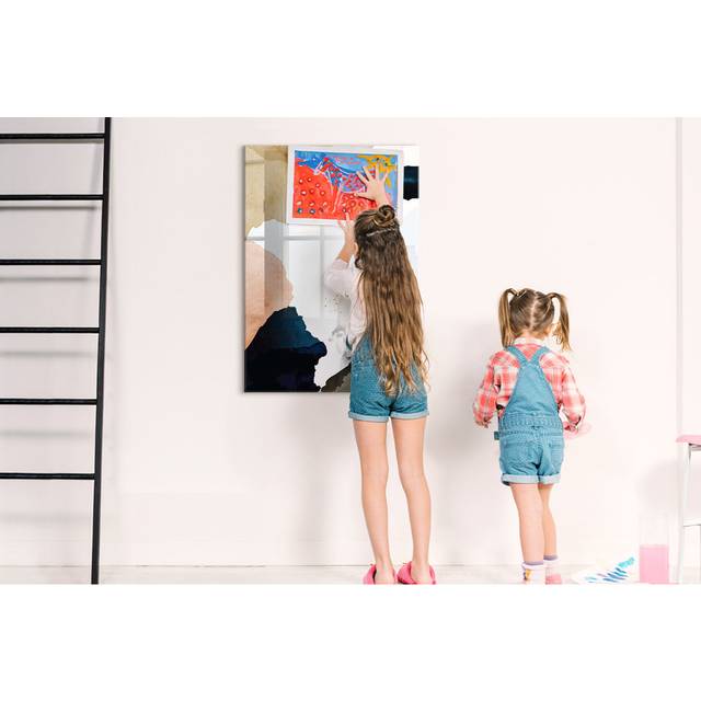 Magnetic Wall Mounted Dry Erase Board - Multicolour (100cm H X 70cm W X 4cm D)