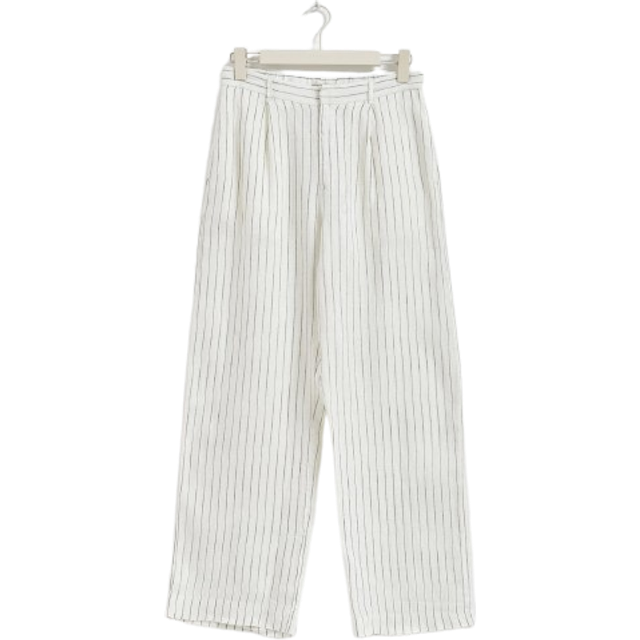 Gina Tricot-petite linen trousers-Linnebyxor-Vit-S-Dam