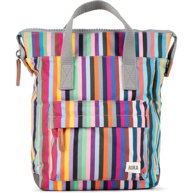 ROKA London Bantry B Recycled Canvas Small Backpack, 7L, Multi Stripe