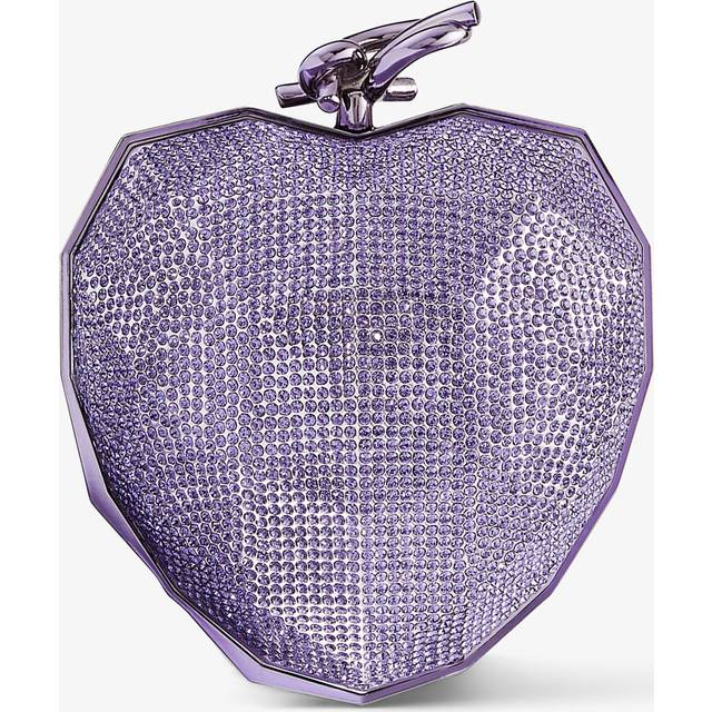 Jimmy Choo Womens Tanzanite Faceted Heart-shaped Lucite Clutch Bag 1 Size - TANZANITE