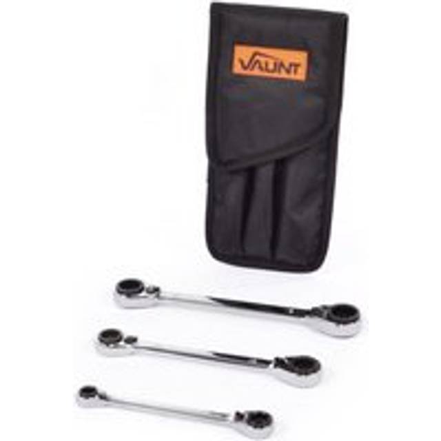 Vaunt Spanners V1448000 3 Piece Reversible Ratchet Spanner Set in Wallet