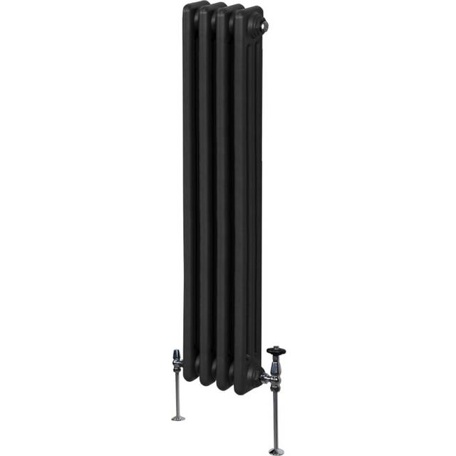 Monster Shop Traditional 3 Column Radiator - 1500 X 202Mm - Black, Black