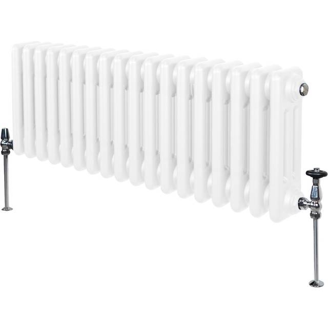 Monster Shop Traditional 3 Column Radiator - 300 X 832Mm - White, White