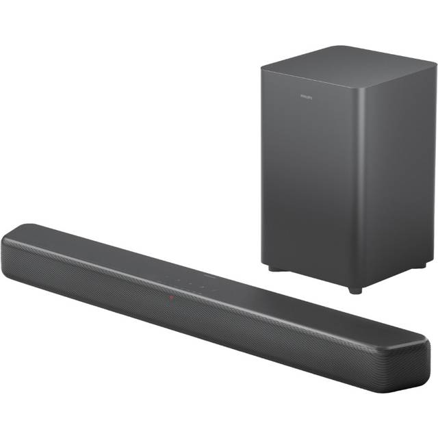 Philips TAB5309 Soundbar 2.1 Med trådlös subwoofer – 2.1-kanaler 240W, DTS Virtual X, Bluetooth 5.4, HDMI ARC, Optisk och USB anslutning - Mörkgrå