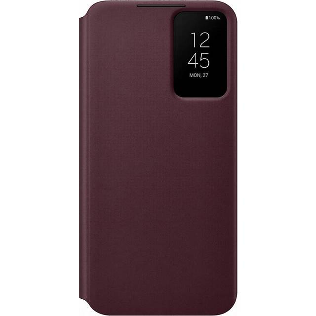 Samsung galaxy s22 plus smart clear view cover burgandy - ef-zs906ceegww