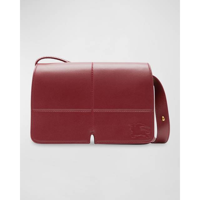 Burberry Snip Calf Leather Shoulder Bag - Red (Size W:23cm x H:16cm x D:7cm)