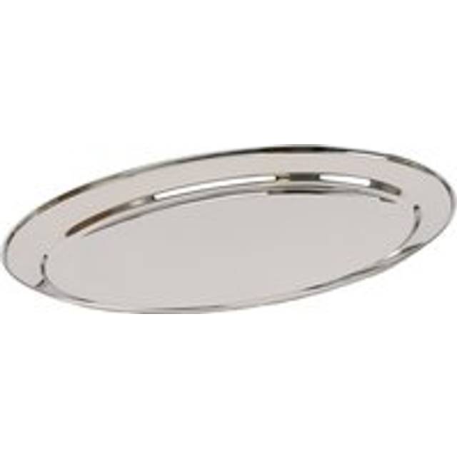 60cm x 41cm Oval Stainless Steel Serving Platter